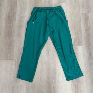 WonderWink Womens Drawstring Pants Medical Scrubs Size XL Petite Teal Blue